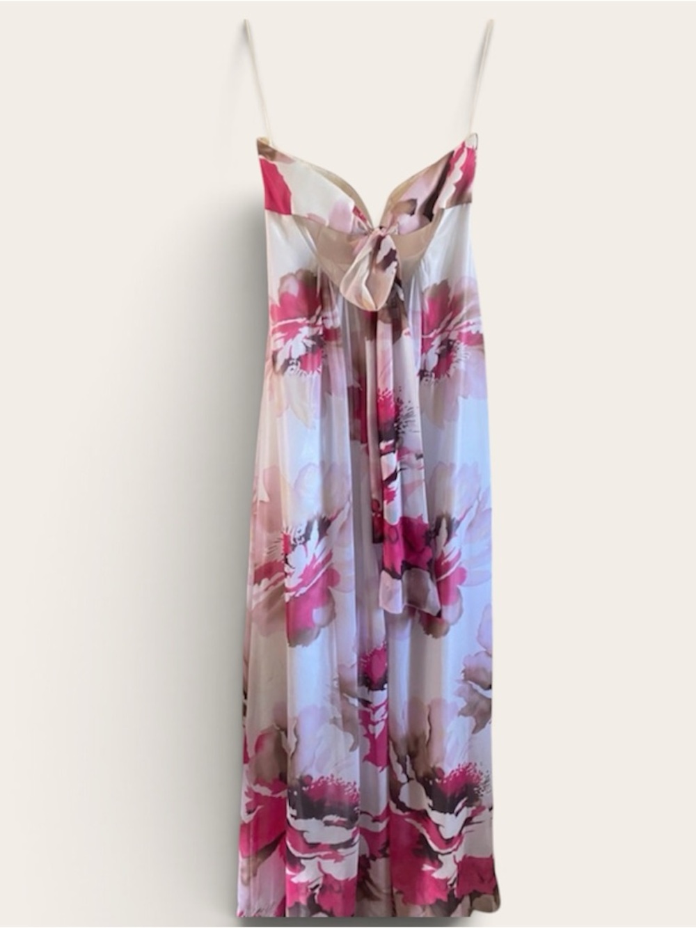 Strapless Floral Maxi Skirt - Pink & Cream - Picture 2 of 5
